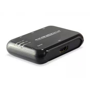 Equip HDMI 1.4 Switch 3x1, HDMI, plastikust, must, IR, 7.1 kanalit, DTS-HD, Dolby TrueHD