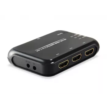 Equip HDMI 1.4 Switch 3x1, HDMI, plastikust, must, IR, 7.1 kanalit, DTS-HD, Dolby TrueHD