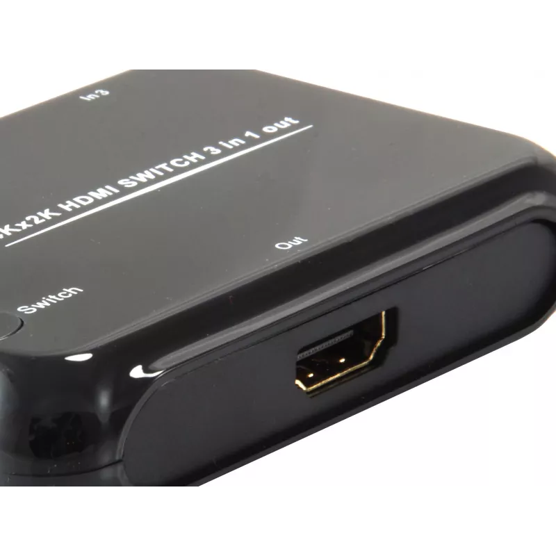 Equip HDMI 1.4 Switch 3x1, HDMI, plastikust, must, IR, 7.1 kanalit, DTS-HD, Dolby TrueHD