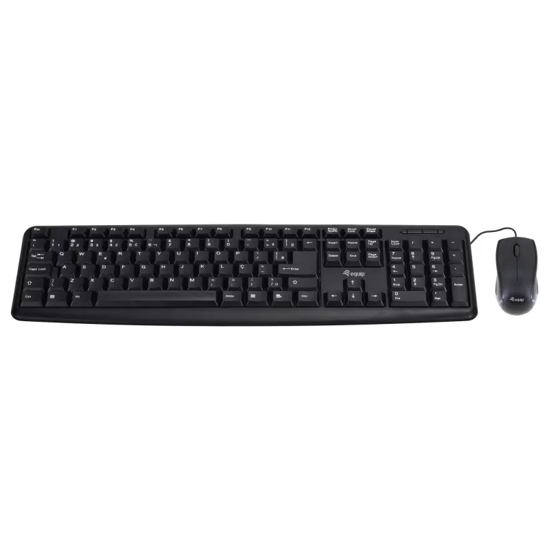 Equip 245200 klaviatuur koos hiirega kontori USB QWERTZ saksa must