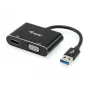 Equip USB 3.0 HDMI/VGA (HD15) adapter, 3.2 Gen 1 (3.1 Gen 1), USB Type-A, HDMI väljund, 1920 x 1080 pikslit