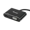 Equip USB 3.0 HDMI/VGA (HD15) adapter, 3.2 Gen 1 (3.1 Gen 1), USB Type-A, HDMI väljund, 1920 x 1080 pikslit