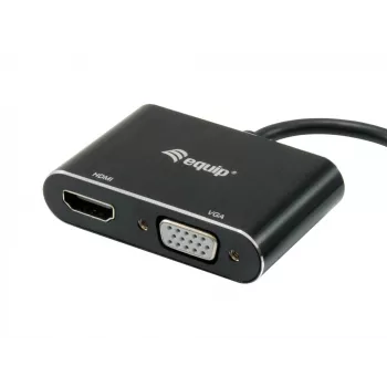 Equip USB 3.0 HDMI/VGA (HD15) adapter, 3.2 Gen 1 (3.1 Gen 1), USB Type-A, HDMI väljund, 1920 x 1080 pikslit