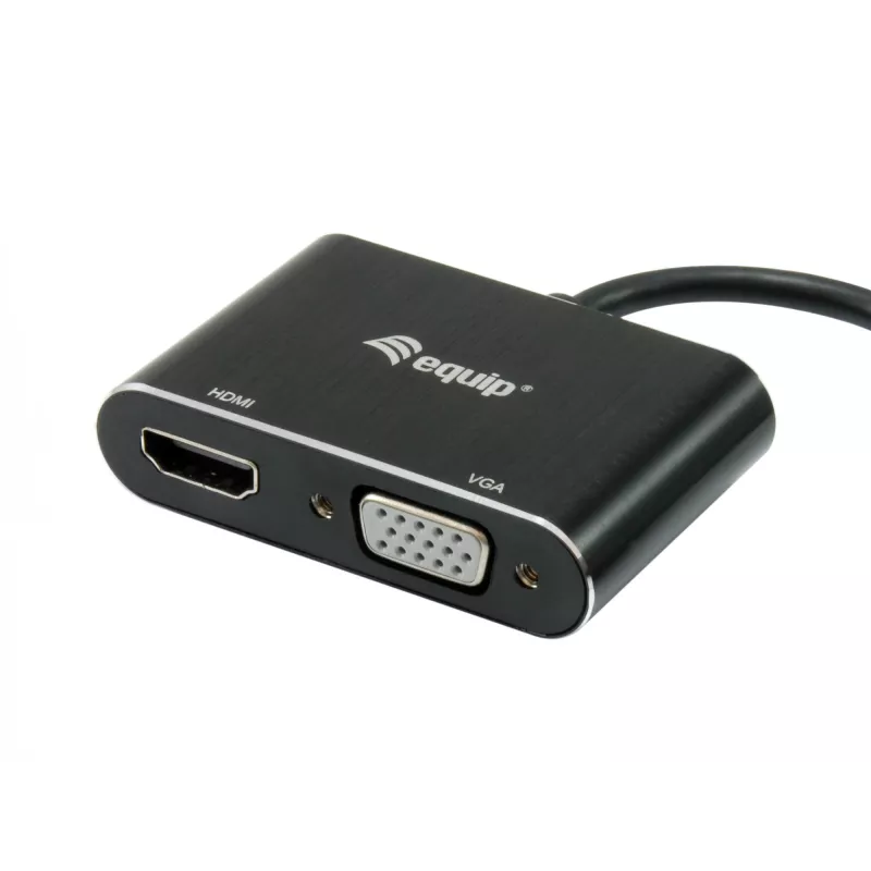 Equip USB 3.0 HDMI/VGA (HD15) adapter, 3.2 Gen 1 (3.1 Gen 1), USB Type-A, HDMI väljund, 1920 x 1080 pikslit