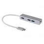 Equip USB-C kuni 4-pordiline USB 3.0 jaotur, USB 3.2 Gen 1 (3.1 Gen 1) Type-C, USB 3.2 Gen 1 (3.1 Gen 1) Type-A, 5000 Mbit/s, Hõbedane, Alumiinium, Windows 10, Windows 7, Windows 8