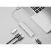 Equip USB-C kuni 4-pordiline USB 3.0 jaotur, USB 3.2 Gen 1 (3.1 Gen 1) Type-C, USB 3.2 Gen 1 (3.1 Gen 1) Type-A, 5000 Mbit/s, Hõbedane, Alumiinium, Windows 10, Windows 7, Windows 8