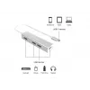 Equip USB-C kuni 4-pordiline USB 3.0 jaotur, USB 3.2 Gen 1 (3.1 Gen 1) Type-C, USB 3.2 Gen 1 (3.1 Gen 1) Type-A, 5000 Mbit/s, Hõbedane, Alumiinium, Windows 10, Windows 7, Windows 8
