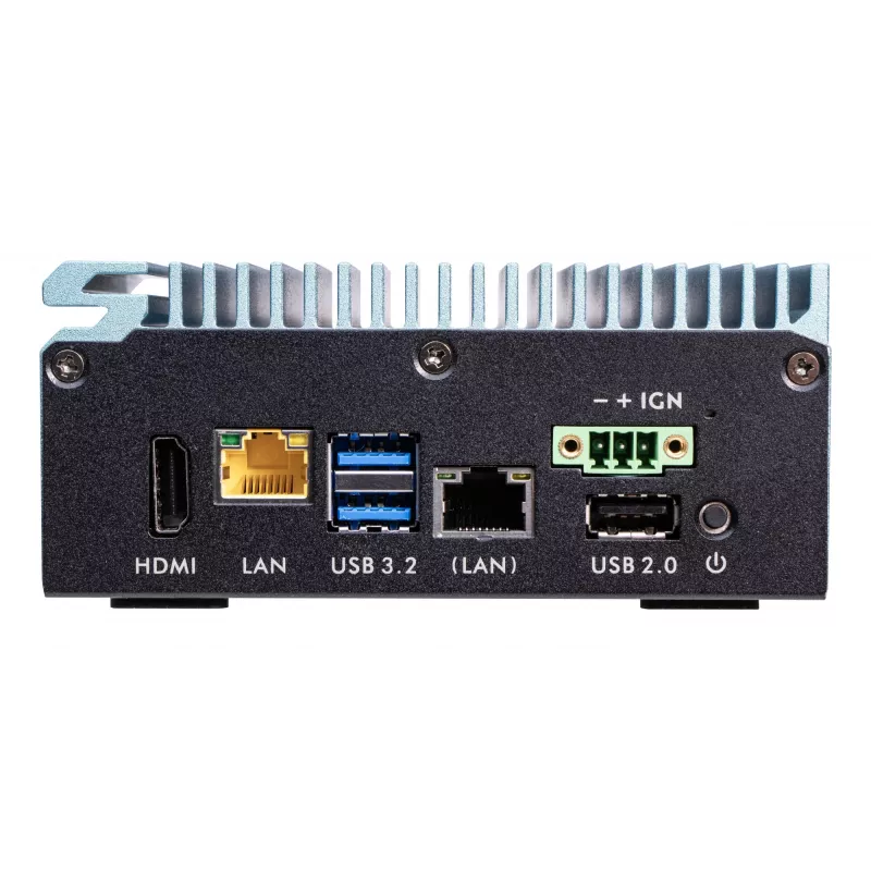 Shuttle Edge PC SPCEL02 , Intel Celeron J6412, 1x HDMI, 2x 2.5G LAN, 1x COM, DIO (4x sisend, 4x väljund), 3x USB, 2x M.2, 12-24V, 24/7 pidev töö, ventilaatorita, sisaldab VESA ja DIN-liistu kinnitust