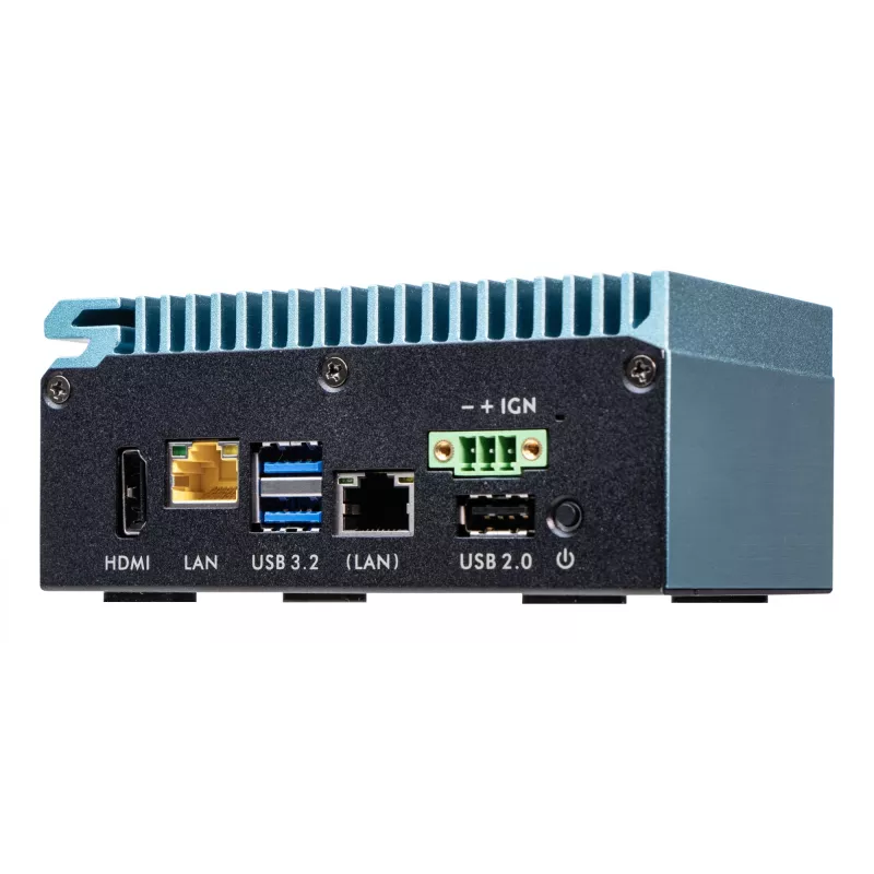 Shuttle Edge PC SPCEL02 , Intel Celeron J6412, 1x HDMI, 2x 2.5G LAN, 1x COM, DIO (4x sisend, 4x väljund), 3x USB, 2x M.2, 12-24V, 24/7 pidev töö, ventilaatorita, sisaldab VESA ja DIN-liistu kinnitust