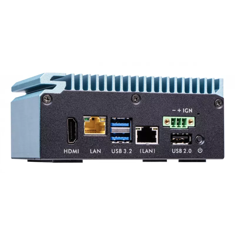 Shuttle Edge PC SPCEL02 , Intel Celeron J6412, 1x HDMI, 2x 2.5G LAN, 1x COM, DIO (4x sisend, 4x väljund), 3x USB, 2x M.2, 12-24V, 24/7 pidev töö, ventilaatorita, sisaldab VESA ja DIN-liistu kinnitust