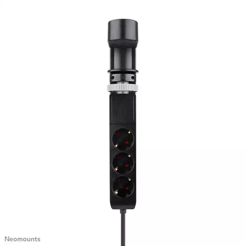 Neomounts DS22-840BL6 lauapesa koos kinnitusklambri ja USB-C ning USB-A portidega - kiirlaadimine