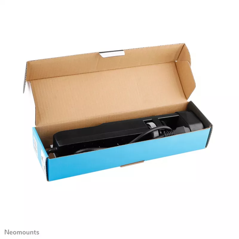 Neomounts DS22-840BL6 lauapesa koos kinnitusklambri ja USB-C ning USB-A portidega - kiirlaadimine