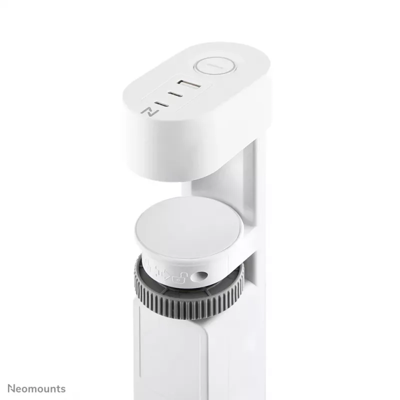 Neomounts DS22-840WH6 lauapesa koos klambriga ning USB-C ja USB-A portidega – kiirlaadimine