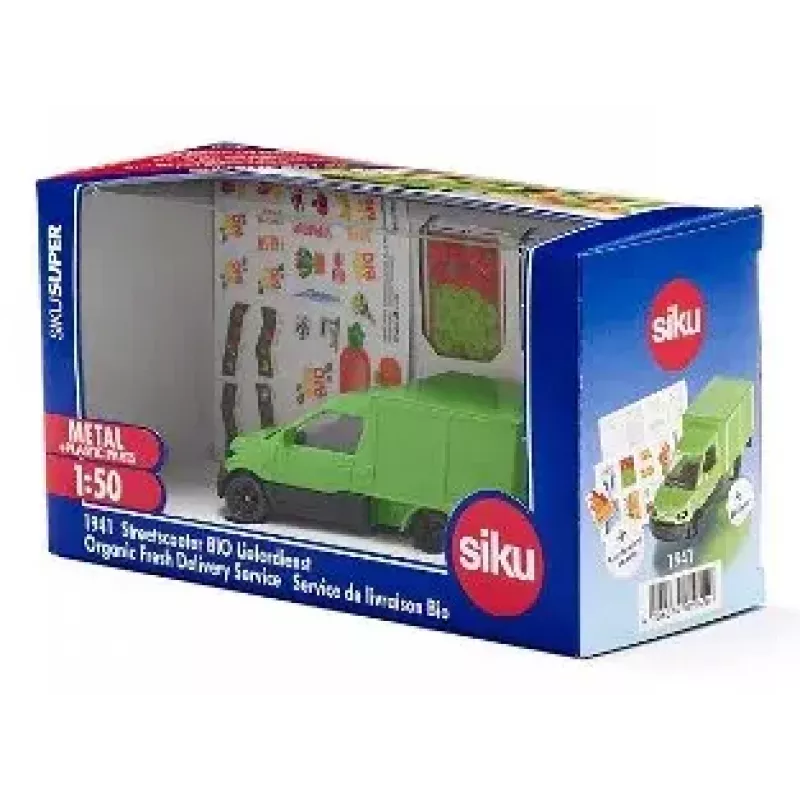 Siku Streetscooter Organic Fresh Delivery Service tõukeratta mudel eelmonteeritud 1:50