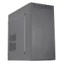 Aerocool CS108BKV1 kompaktne Micro ATX arvutikorpus alumiiniumist harjatud 80mm ventilaatoriga must