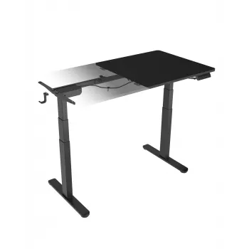 Reguleeritava kõrgusega elektriline laud ICY BOX IB-EW122B-TT, must, 1400×700 mm, kõrgus 630–1280 mm, kandevõime 100 kg