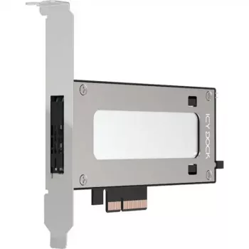 PCIe NVMe M.2 adapterkaart Icy Dock MB840M5P-B, must/hõbedane