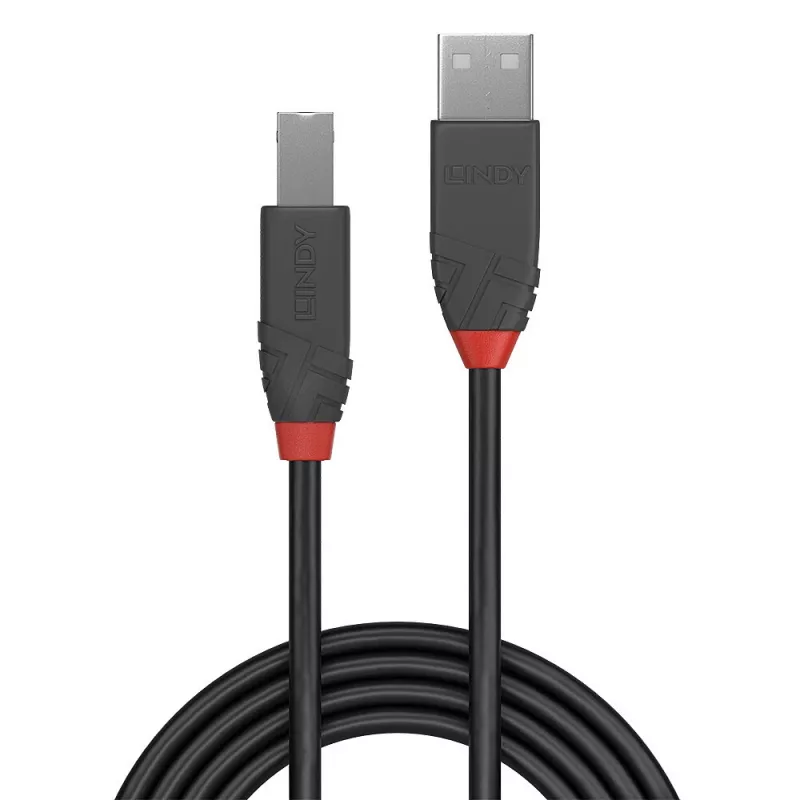 Lindy 5m USB 2.0 Type A to B kaabel, Anthra Line