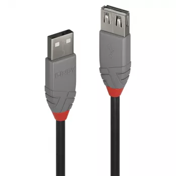 Lindy 0,2 m USB 2.0 A-tüüpi pikenduskaabel, Anthra Line