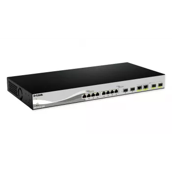 D-Link DXS-1210-12SC/E võrgulüliti, hallatav L2, 10G Ethernet (100/1000/10000), 1U, must, hõbedane