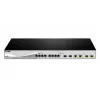 D-Link DXS-1210-12SC/E võrgulüliti, hallatav L2, 10G Ethernet (100/1000/10000), 1U, must, hõbedane