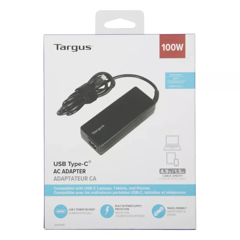 Targus APA108EU toiteadapter/inverter Sisetingimustesse 100 W Must