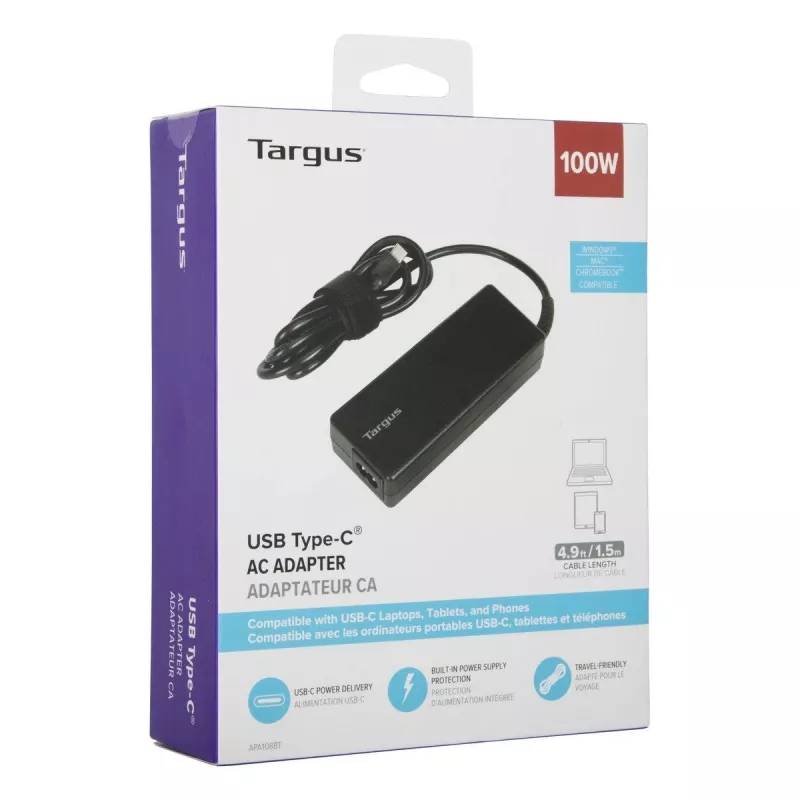 Targus APA108EU toiteadapter/inverter Sisetingimustesse 100 W Must