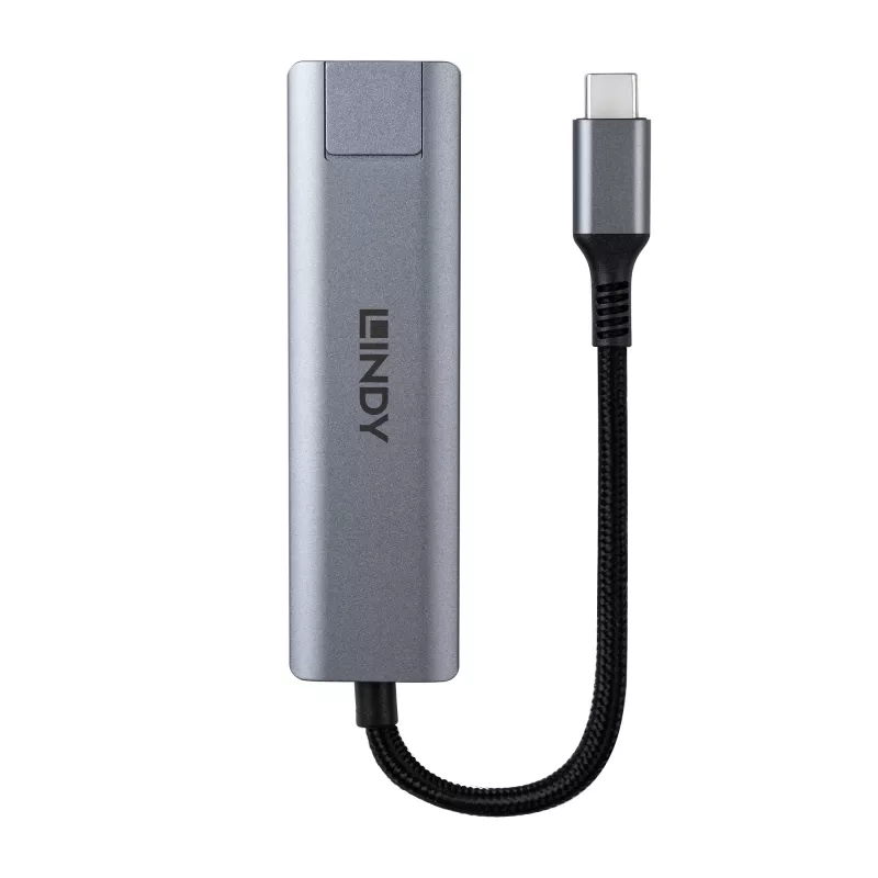 Lindy USB 3.2 Gen 2 Type C jaotur ja Gigabit Ethernet