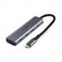 Lindy 4-pordiline USB 3.2 Gen 2 USB-C jaotur, USB 3.2 Gen 2 (3.1 Gen 2) USB-C, USB 3.2 Gen 2 (3.1 Gen 2) USB-C, 10000 Mbit/s, Hall, Alumiinium, Plast, Ümarkaabel