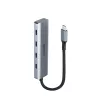Lindy 4-pordiline USB 3.2 Gen 2 USB-C jaotur, USB 3.2 Gen 2 (3.1 Gen 2) USB-C, USB 3.2 Gen 2 (3.1 Gen 2) USB-C, 10000 Mbit/s, Hall, Alumiinium, Plast, Ümarkaabel