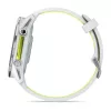 Nutikell IFIT ICON Forerunner 970 — 1,4 tolli (3,56 cm) AMOLED 454×454, GPS, Wi‑Fi, titaanist korpus, silikoonist rihm (valge/kollane), 56 g