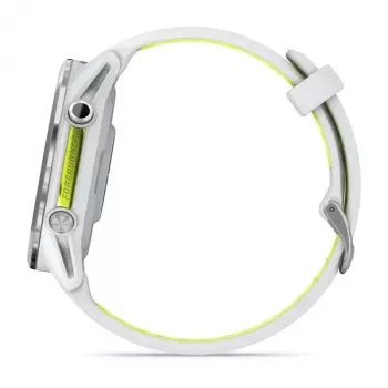 Nutikell IFIT ICON Forerunner 970 — 1,4 tolli (3,56 cm) AMOLED 454×454, GPS, Wi‑Fi, titaanist korpus, silikoonist rihm (valge/kollane), 56 g
