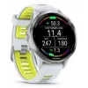 Nutikell IFIT ICON Forerunner 970 — 1,4 tolli (3,56 cm) AMOLED 454×454, GPS, Wi‑Fi, titaanist korpus, silikoonist rihm (valge/kollane), 56 g