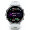 Nutikell IFIT ICON Forerunner 970 — 1,4 tolli (3,56 cm) AMOLED 454×454, GPS, Wi‑Fi, titaanist korpus, silikoonist rihm (valge/kollane), 56 g