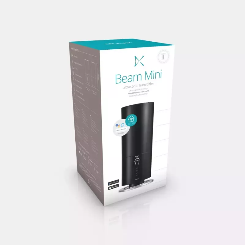 Õhuniisutaja Duux Beam Mini 2 Ultraheline — 3 L veepaak, LED-ekraan, Must