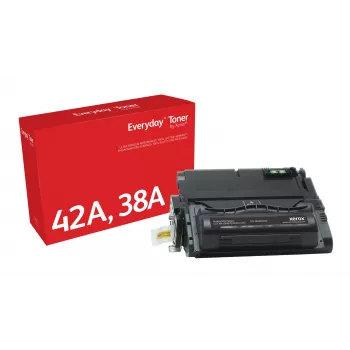 Everyday™ Must tooner, Xerox, ühildub HP 38A (Q5942A/ Q1338A), Standardmaht