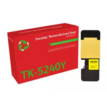 Everyday™ kollane taastoodetud tooner, Xerox, ühildub Kyocera TK-5240Y-ga, standardmaht