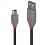 Lindy 0.5m USB 2.0 Type A to Mini-B kaabel, Anthra Line