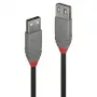 Lindy 0,5 m USB 2.0 tüüp A pikenduskaabel, Anthra Line