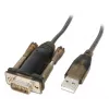 Lindy USB-jadamuundur Lite, hall, läbipaistev, 1,5 m, USB A-tüüp, RS-232, isas, isas