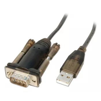 Lindy USB-jadamuundur Lite, hall, läbipaistev, 1,5 m, USB A-tüüp, RS-232, isas, isas