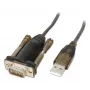 Lindy USB-jadamuundur Lite, hall, läbipaistev, 1,5 m, USB A-tüüp, RS-232, isas, isas