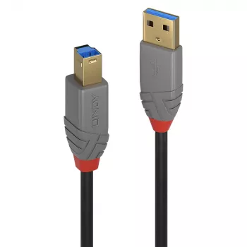Lindy 3m USB 3.2 Type A to B kaabel, 5Gbps, Anthra Line