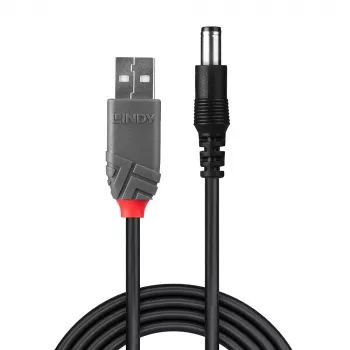 Lindy USB 2.0 Type A to 5,5 mm alalisvoolukaabel, 1,5 m