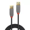 Lindy 1m USB 3.2 Type A pikenduskaabel, 5 Gbps, Anthra Line