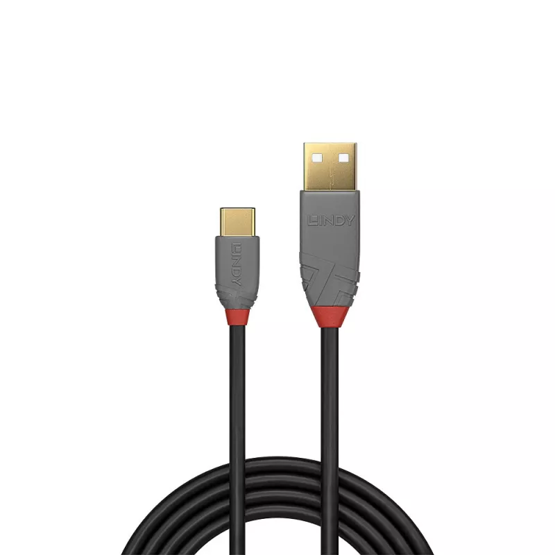 Lindy 2m USB 2.0 Type A to C kaabel, Anthra Line