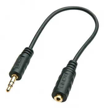 3,5 mm isane 2,5 mm emasele heliadapter 20 cm must
