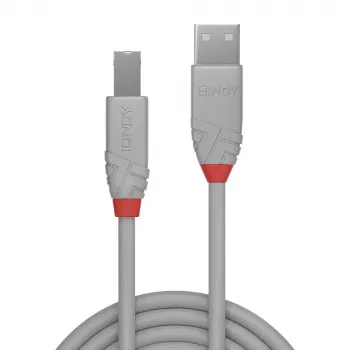 Lindy 0.5m USB 2.0 Type A to B kaabel, Anthra Line, hall