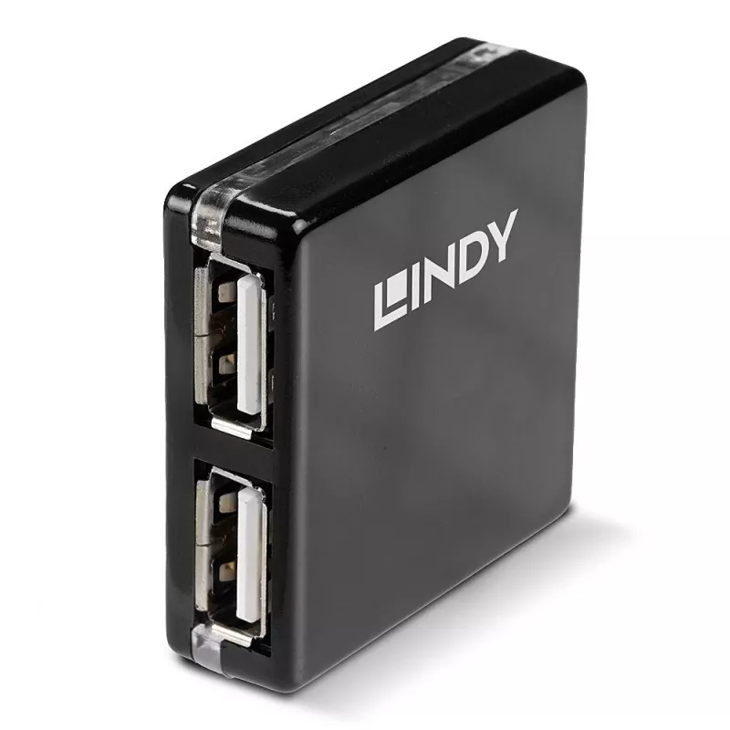USB-jaotur Lindy 4 Port USB 2.0 Mini Hub