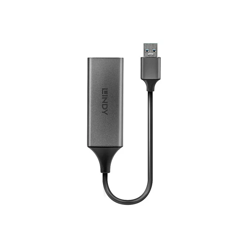 Lindy USB 3.0 Gigabit Ethernet muundur, juhtmega, USB, Ethernet, 5000 Mbit/s, hõbedane